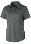 Toronto Blue Jays Womens Cutter and Buck Prospect Textured Polo Shirt - Grey