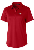 Toronto Blue Jays Womens Cutter and Buck Prospect Textured Polo Shirt - Red