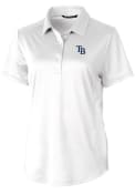 Tampa Bay Rays Womens Cutter and Buck Prospect Textured Polo Shirt - White