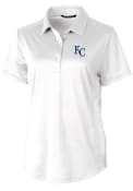 Kansas City Royals Womens Cutter and Buck Prospect Textured Polo Shirt - White