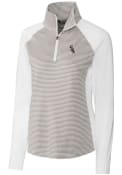 Chicago White Sox Womens Cutter and Buck Forge Tonal Stripe Pullover - White