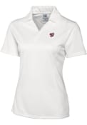 Washington Nationals Womens Cutter and Buck Drytec Genre Textured Polo Shirt - White