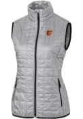 Baltimore Orioles Womens Cutter and Buck Rainier PrimaLoft Puffer Vest - Grey