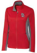 St Louis Cardinals Womens Cutter and Buck Navigate Softshell Light Weight Jacket - Red