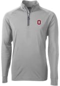 Ohio State Buckeyes Cutter and Buck Adapt Stretch 1/4 Zip Pullover - Grey