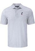 Cutter and Buck Mens Grey Cincinnati Bearcats Pike Flora Polo Shirt