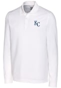 Kansas City Royals Cutter and Buck Advantage Pique Polo Shirt - White