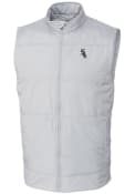 Chicago White Sox Cutter and Buck Stealth Hybrid Quilted Vest - Grey