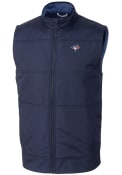 Toronto Blue Jays Cutter and Buck Stealth Hybrid Quilted Vest - Navy Blue