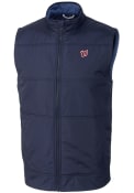 Washington Nationals Cutter and Buck Stealth Hybrid Quilted Vest - Navy Blue