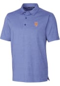 New York Mets Cutter and Buck Forge Heathered Polo Shirt - Blue