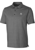 New York Yankees Cutter and Buck Forge Heathered Polo Shirt - Charcoal