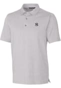 New York Yankees Cutter and Buck Forge Heathered Polo Shirt - Grey