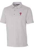 Philadelphia Phillies Cutter and Buck Forge Heathered Polo Shirt - Grey
