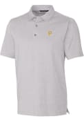Pittsburgh Pirates Cutter and Buck Forge Heathered Polo Shirt - Grey