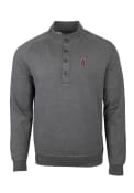 Los Angeles Angels Cutter and Buck Saturday Mock Pullover Jackets - Charcoal
