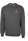 St Louis Cardinals Cutter and Buck Saturday Crew Sweatshirt - Charcoal