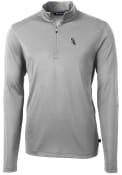 Chicago White Sox Cutter and Buck Virtue Eco Pique 1/4 Zip Pullover - Grey