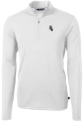 Chicago White Sox Cutter and Buck Virtue Eco Pique 1/4 Zip Pullover - White