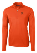 San Francisco Giants Cutter and Buck Virtue Eco Pique 1/4 Zip Pullover - Orange