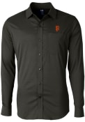 San Francisco Giants Cutter and Buck Versatech Geo Dress Shirt - Black