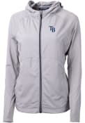 Tampa Bay Rays Womens Cutter and Buck Adapt Eco Full Zip Jacket - Grey