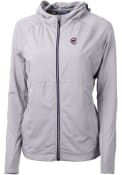 Chicago Cubs Womens Cutter and Buck Adapt Eco Full Zip Jacket - Grey