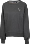 Kansas City Royals Womens Cutter and Buck Saturday Crew Sweatshirt - Grey