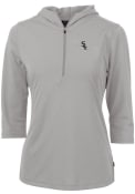 Chicago White Sox Womens Cutter and Buck Virtue Eco Pique Hooded Sweatshirt - Grey