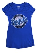 Kansas City Royals Womens 02/05 Alternate Logo Blue Scoop T-Shirt