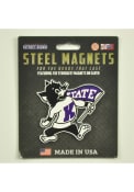 K-State Wildcats Black Steel Logo Magnet