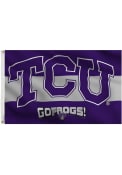 TCU Horned Frogs 3x5 Purple Purple Silk Screen Grommet Flag