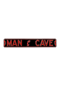 Red Cincinnati Bearcats 6x36 Man Cave Street Sign