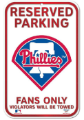 Philadelphia Phillies Reserved Parking Sign