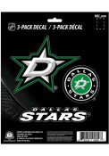 Sports Licensing Solutions Dallas Stars 3 Pack Team Logo Auto Decal - Black