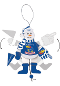 Kansas Jayhawks Cheering Snowman Ornament