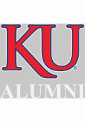Kansas Jayhawks 4x5 KU with Alumni Auto Decal - Blue
