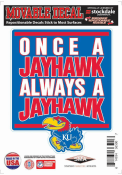 Kansas Jayhawks 5x7 Once A Jahawk Auto Decal - Blue