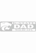 K-State Wildcats 3x10 White Dad Auto Decal - White