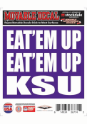 K-State Wildcats 5x6 Eat Em Up Auto Decal - Purple