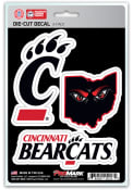 Sports Licensing Solutions Red Cincinnati Bearcats 5x7 inch 3 Pack Die Cut Decal