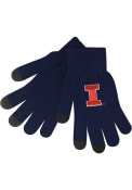 Illinois Fighting Illini Womens LogoFit iText Gloves - Navy Blue