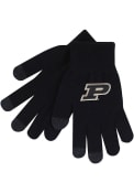 Purdue Boilermakers Womens LogoFit iText Gloves - Black