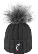 LogoFit Alps Pom Cincinnati Bearcats Womens Knit Hat - Charcoal