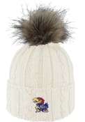 Kansas Jayhawks Womens LogoFit Alps Pom Knit - White