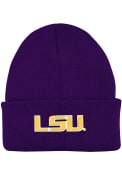 LSU Tigers Baby LogoFit Northpole Beanie Knit Hat - Purple