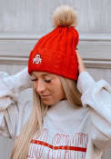 Ohio State Buckeyes Womens LogoFit Alps Pom Knit - Red
