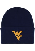 West Virginia Mountaineers Baby LogoFit Northpole Beanie Knit Hat - Navy Blue