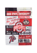 Ohio State Buckeyes 13x18 inch Linen Fan Rules Garden Flag
