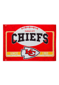 Kansas City Chiefs 3x5 Linen Estate Red Silk Screen Grommet Flag